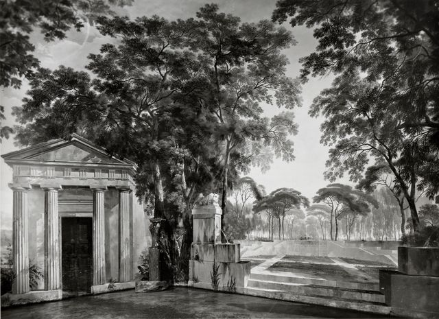 A. Villani e Figli — Rodolfo Fantuzzi. Paesaggio. Bologna - Palazzo Hercolani — particolare